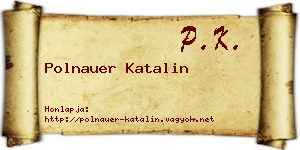 Polnauer Katalin névjegykártya